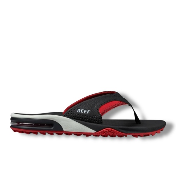 Reef Fanning Pregame Flip Flops Sandals Men’s Size 7 Black Red Bottle Opener - Picture 1 of 10